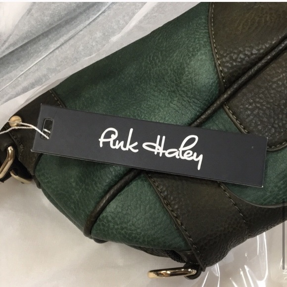 NWT! Olive Pebbled Vegan Leather Satchel/Crossbody - Picture 5 of 8